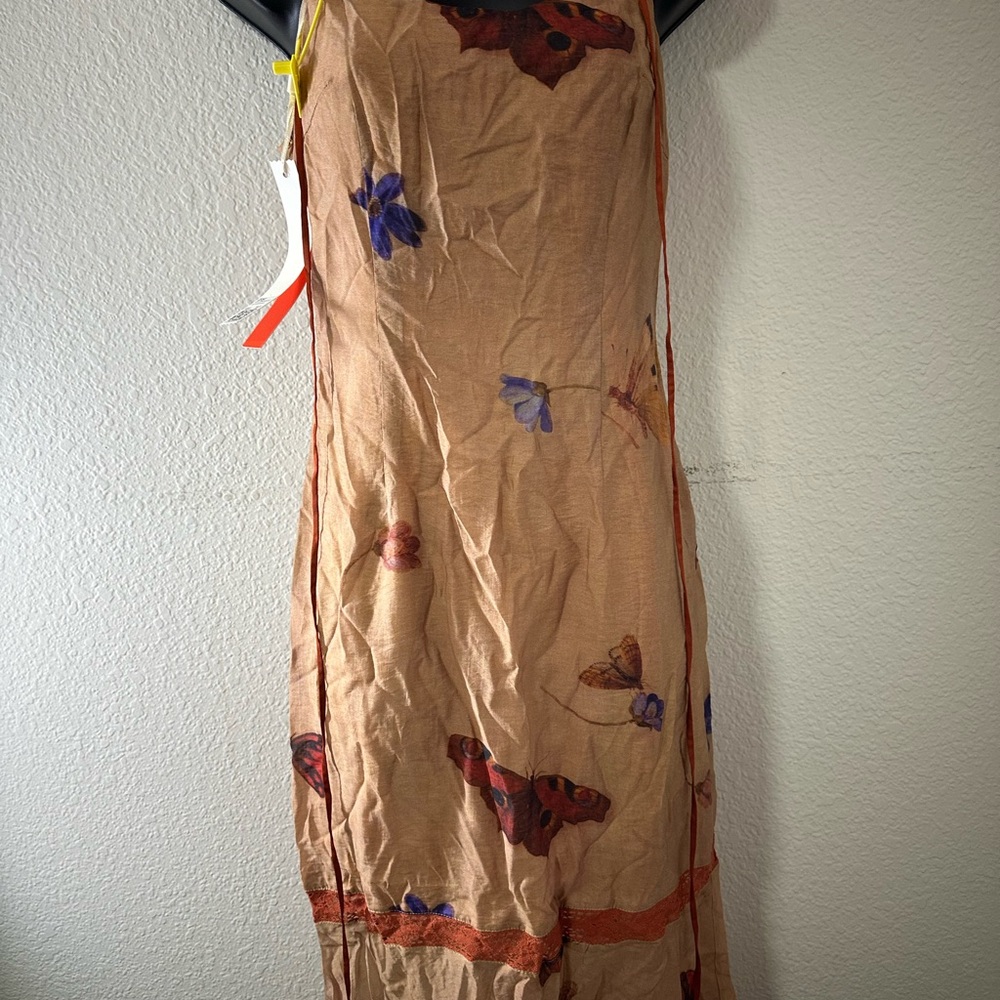 Floral Tan Dress
